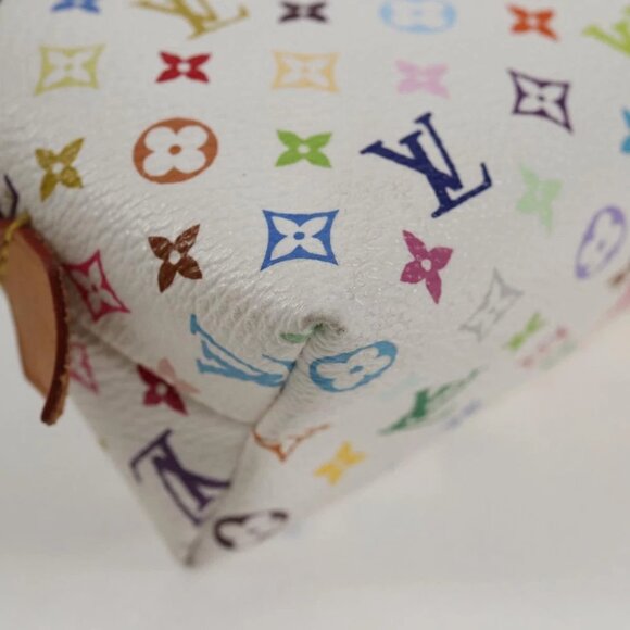 LOUIS VUITTON Monogram Multicolor Pochette Cosmetic White M47354 Auth 125292AV - Picture 15 of 16
